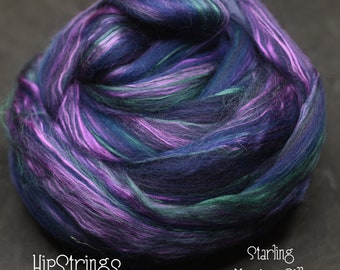 Starling Merino Silk Custom Blended Top - 4 oz