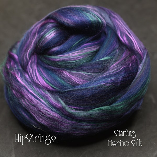 Starling Merino Silk Custom Blended Top - 4 oz