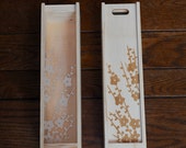 Wooden Spindle Box with Etched Slide