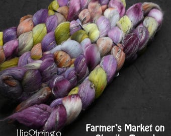 Farmer's Market on Hand Dyed Shaniko Wool Tweed Combed Top - 4 oz
