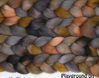 Playground on Hand Dyed Cormo Wool Combed Top - 4 oz