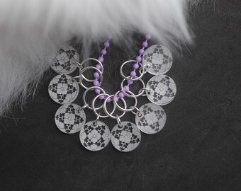 Flores Stitch Markers Set of 8