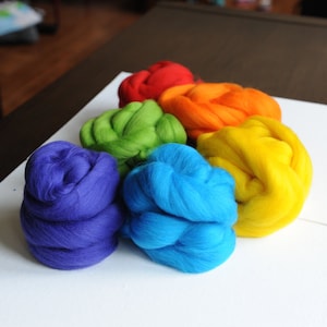 Paquete de color de lana merino arcoíris prenewtoniana - 6 oz