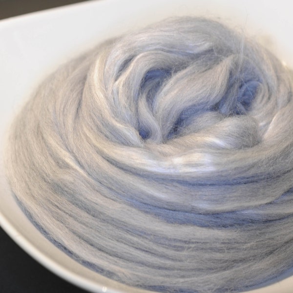 The Grey Lady Grey Merino and Tussah Silk - 4 oz