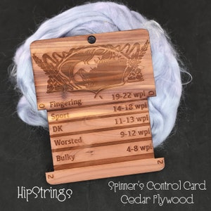 Spinners Control Card/ WPI Tool Cedar Veneer - Etsy