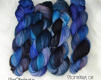 Stormking on Hand Dyed Targhee Wool Sport Yarn - 300 yd/100 g