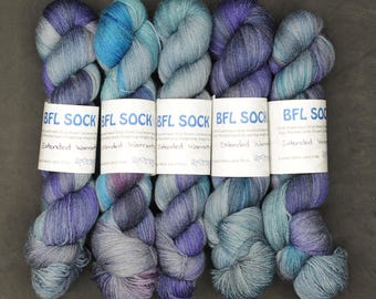 Extended Warranty on Hand Dyed SW BFL Wool Sock Yarn  - 437 yd/100g