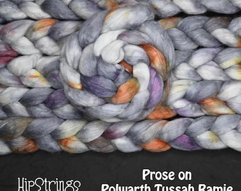 Prose on Hand Dyed Polwarth Silk Ramie Combed Top - 4 oz