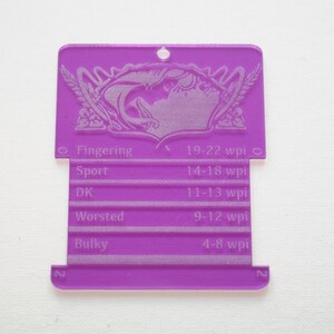 Spinners Control Card/ WPI Tool Clear and Various Colored Acrylic - Etsy