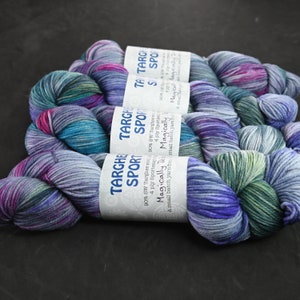 Magically Delicious on Hand Dyed Targhee Wool Sport Yarn - 300 yd/100 g