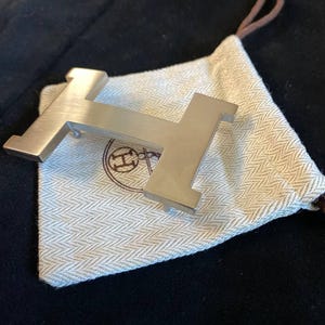 Vintage Silver Hermes Belt Buckle VTG