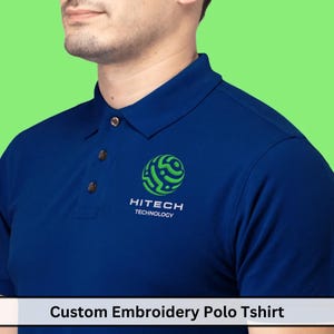 Custom Embroidered Polo, Custom Polo Shirt for Men and Women, Personalized Polo Shirts for Business or Casual Wear, Unisex Polo Shirt