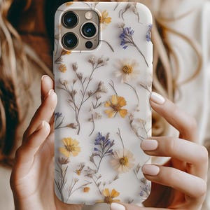 Autumn Pressed Wildflower iphone Case Design, Fall Aesthics i-phone Cases, Floral Phone Cover, Fall Floral Aesthetic, Nature Design