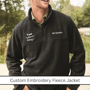 Personalized Fleece Jacket, Embroidered Fleece Jacket, Zip Fleece with logo, work Fleece Jacket, Gift For Him, custom fleece jacket