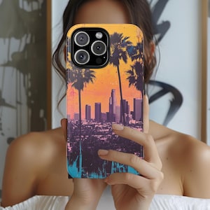 Retro Collage Phone Case for iPhone 16 15 14 13 Pro Max 12 Mini XR 7 8 SE 2022 Galaxy S25, Vintage Aesthetic Tough Case, Travel Lover Gift