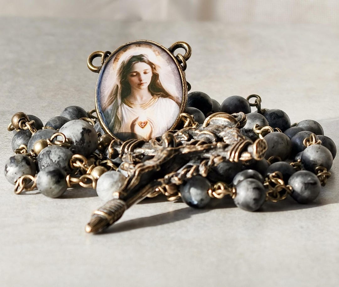 Immaculate Heart of Mary Handmade Catholic Rosary - Etsy