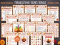 Thanksgiving Games Bundle Thanksgiving Printable Games Kids Family Friends Fun Classroom Activity Printables Fall Holiday Party Table Game