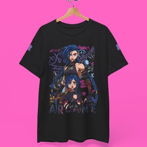Arcane Jinx war hier Unisex T-Shirt | Gaming Legend Bekleidung, LOL Videospieler Mode, Einzigartiges Gaming Tee, Arcane Inspiriertes Shirt für Gamer