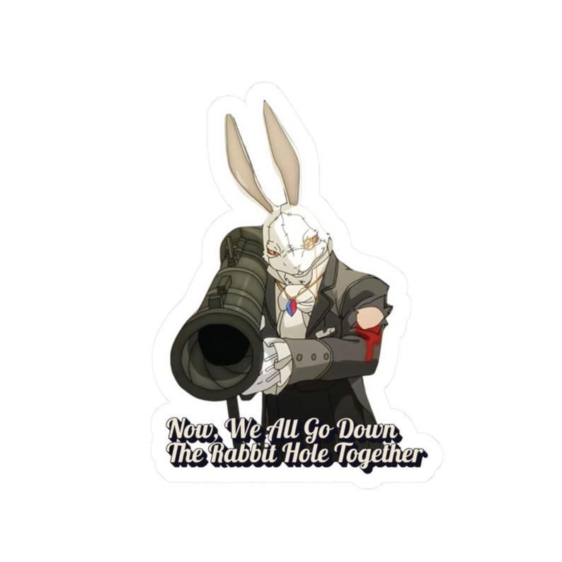 Devil May Cry White Rabbit Kiss-cut Sticker, Adhesive Decal, Laptop ...