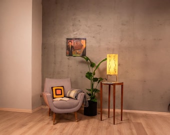 Lámpara de escritorio de pino quemado hecha a mano TULI