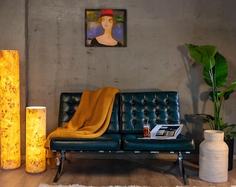 Natürliche Mazel Holz Stehlampe Handgefertigtes Lichtdesign