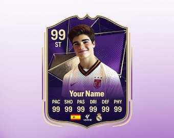 Customizable Football Card: Personalized Soccer Gift (Digital Download)