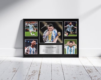 Lionel Messi Argentina Signed Photo Collage – Digital Download
