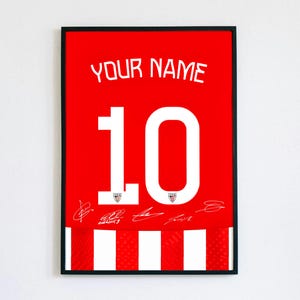 Personalized Athletic Bilbao Jersey Poster: Custom Name & Number (Digital Download)
