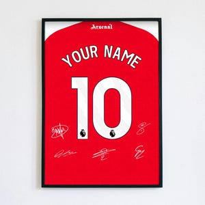 Custom Arsenal Jersey Poster: Personalized Football Gift (PNG & PDF Download