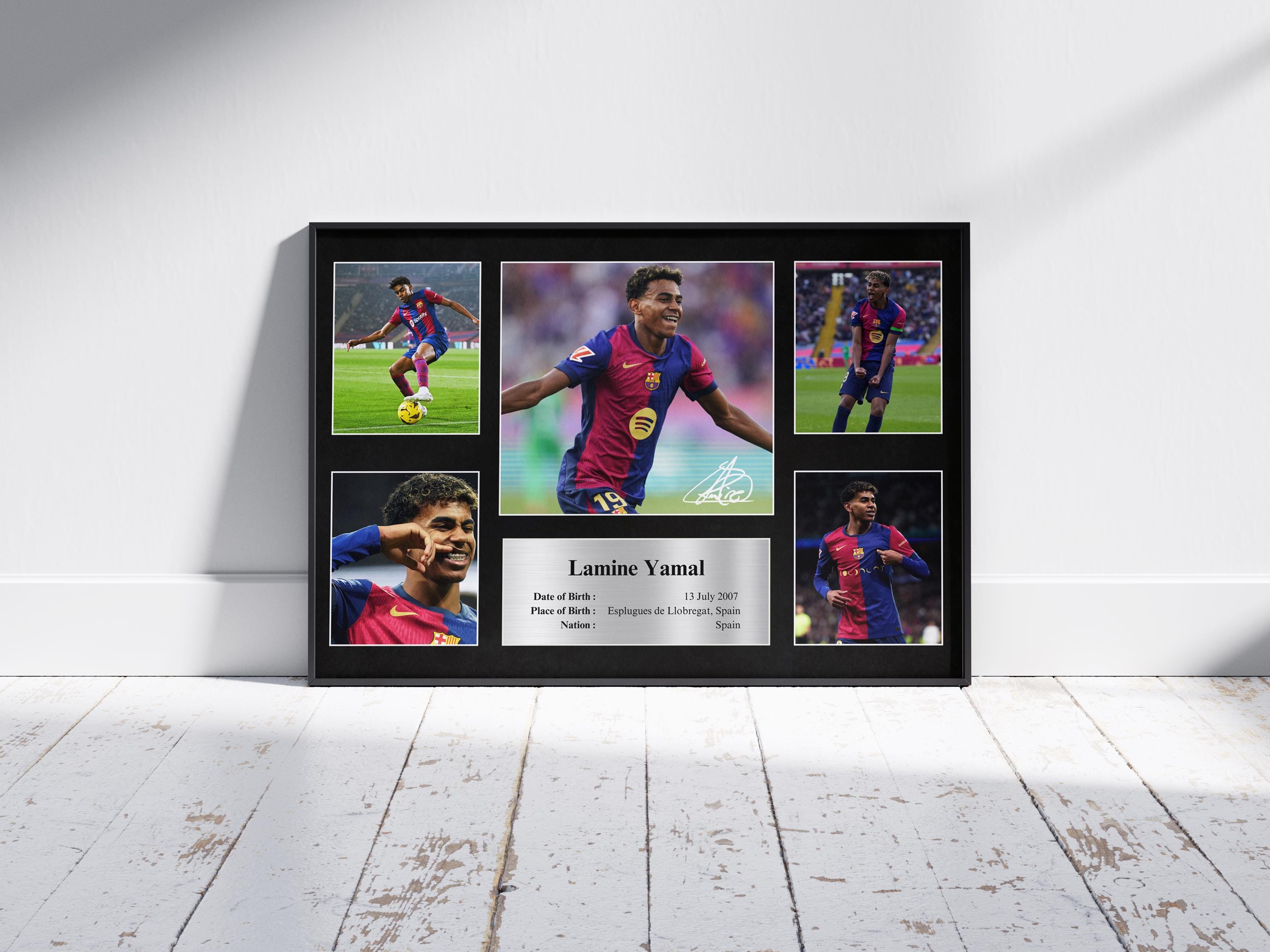 AUTOGRAPHE LAMINE YAMAL 2023-24Topps UEFA ClubCompetitions noir lazer