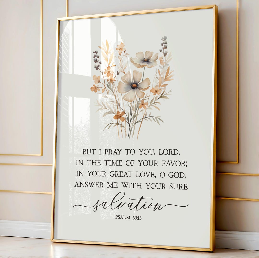 Psalm 69:13 Printable, but I Pray to You Lord, Printable Scripture Art ...