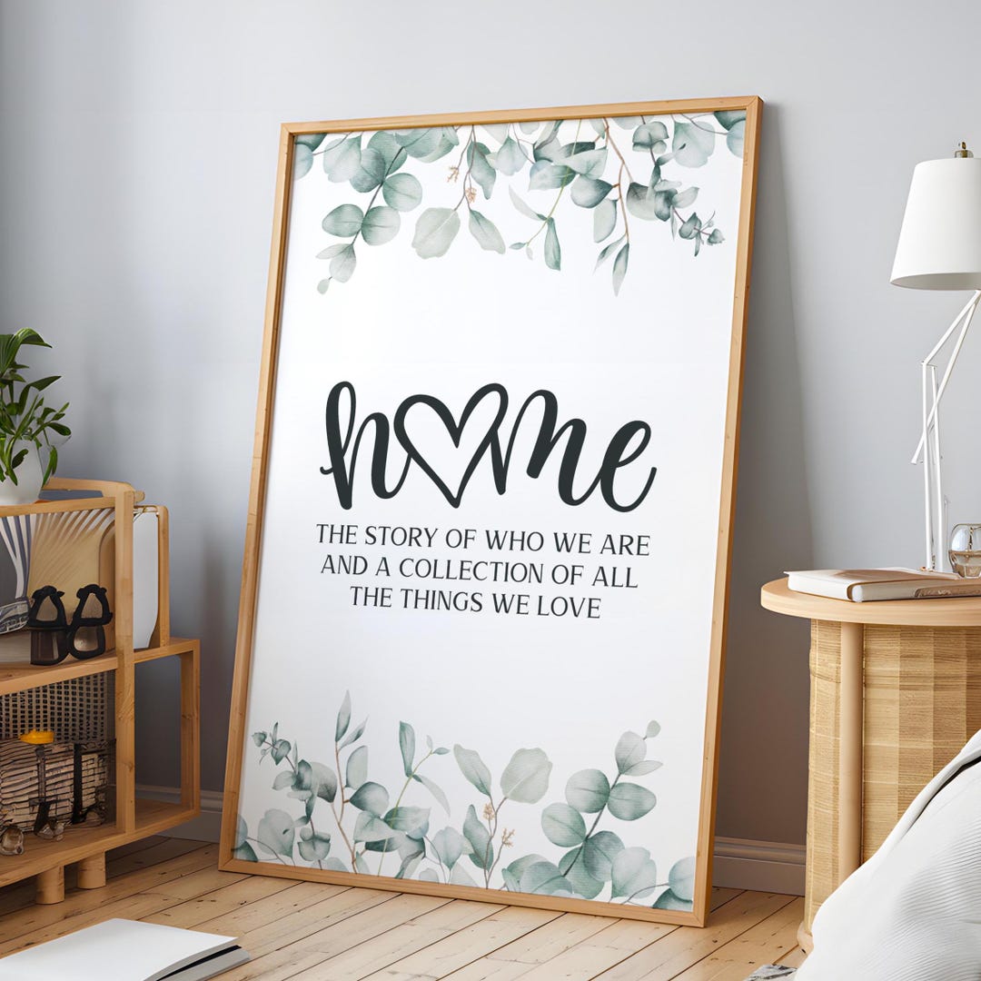 Home Quote Printable Sign, the Story of Who We Are, Home Decor ...
