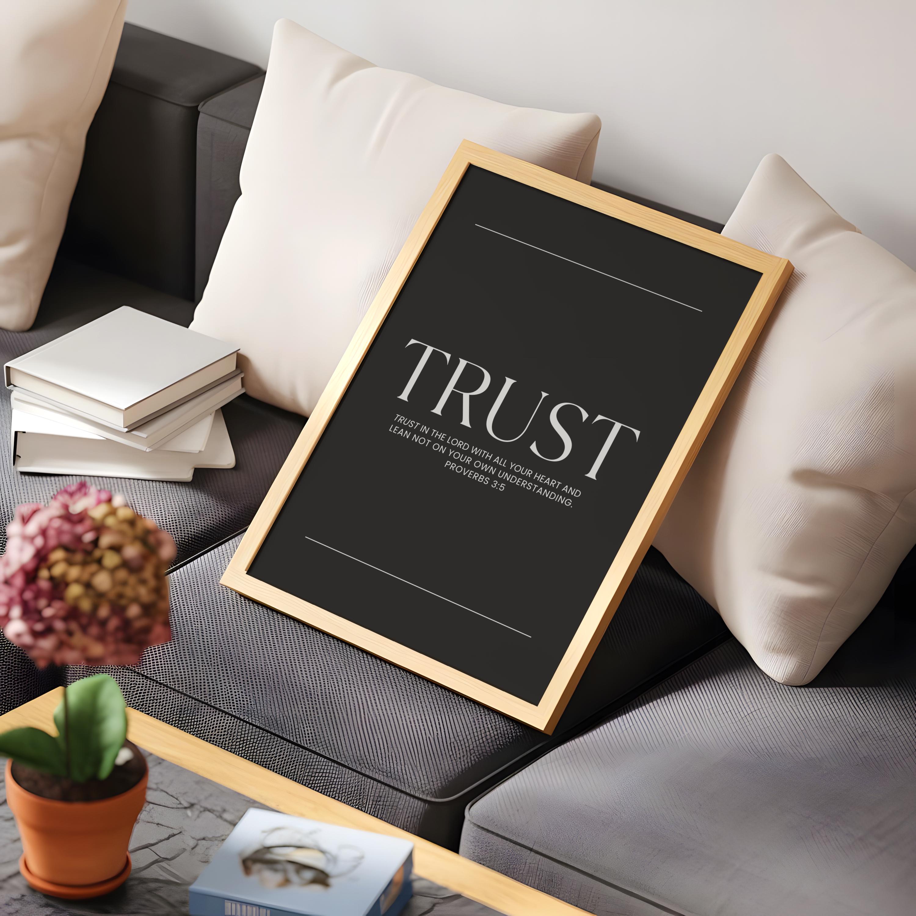 Pray Wait Trust Printable Wall Art Set of 3, Christian Scripture Prints ...