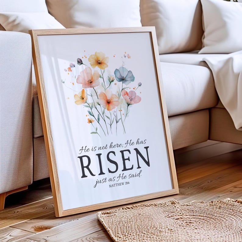 he is not here printable sign, he has risen printable, easter bible verse printable, he is risen printable, easter scripture printable, bible verse printable, bible verse wall art, scripture wall art, scripture printable sign, matthew 28:6 printable, printable easter wall art, religious wall art easter decor, easter bible verse sign, easter quote wall art, resurrection quote printable, he is risen sign, religious easter sign