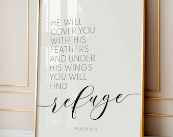 Psalm 91:4 He Will Cover You With Feathers And Under His Wings You Will