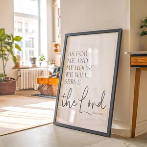 as for me and my house sign, bible verse printable, bible verse wall art, scripture wall art