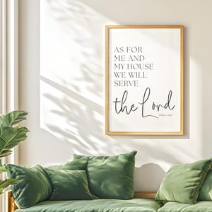 as for me and my house sign, bible verse printable, bible verse wall art, scripture wall art