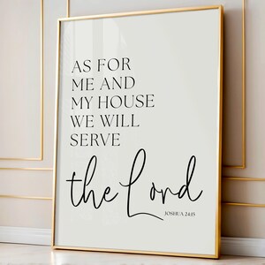 as for me and my house sign, bible verse printable, bible verse wall art, scripture wall art