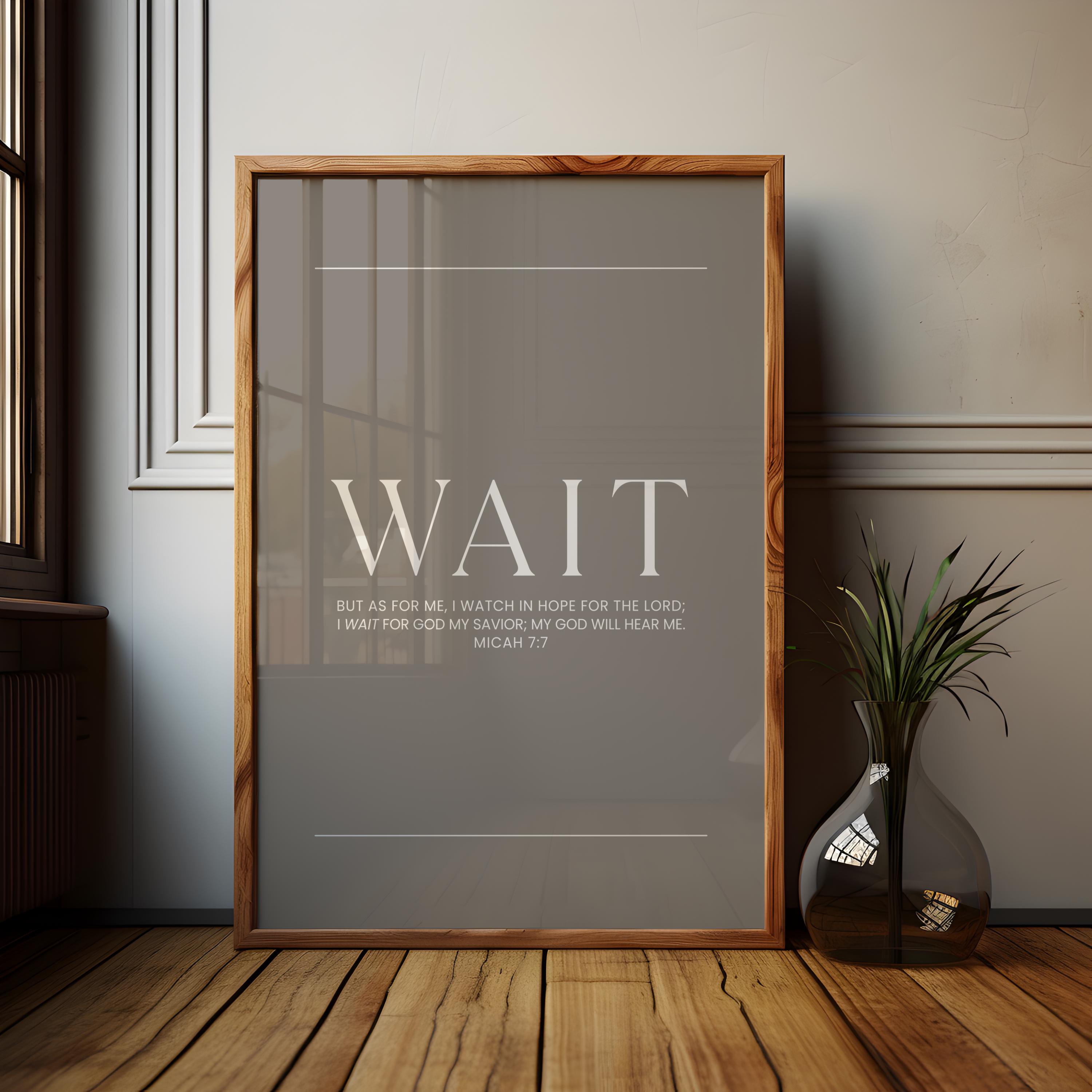 Pray Wait Trust Printable Wall Art Set of 3, Christian Scripture Prints ...