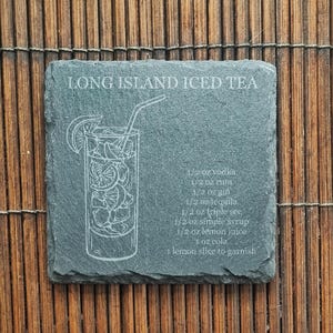 Slate Long Island Iced Tea Cocktail Coaster