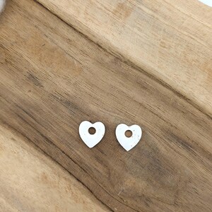Interchangeable Jesmonite heart tassels for hoop earrings.
