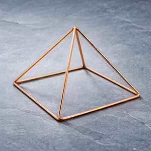 6 Inch Copper Pyramid – Most Popular Size, Charging Crystals, Meditation & Manifestation, Sacred Geometry, Giza Pyramid, alter shelf