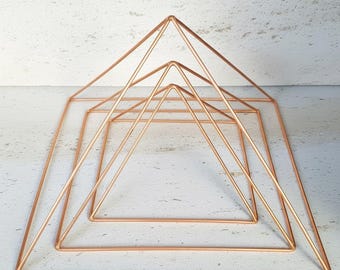Copper Pyramid 4, 6, 8 Inch – Crystal Cleansing, Charging Pyramid, Meditation Manifestation Tool, Sacred Geometry, Giza Proportions, energy