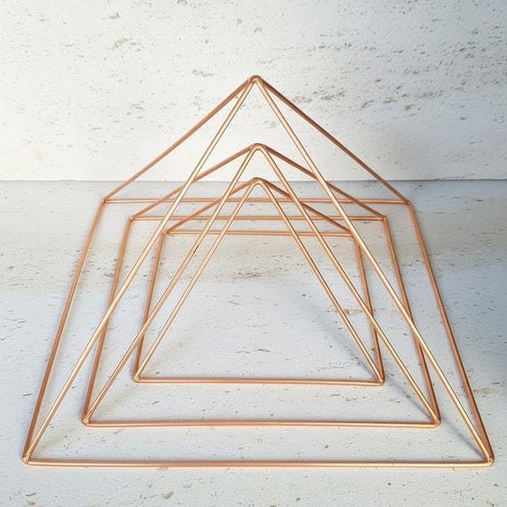 Copper Pyramid 4, 6, 8 Inch – Crystal Cleansing, Charging Pyramid, MeditationTool, Sacred Geometry, Giza style, healing crystal, alter shelf