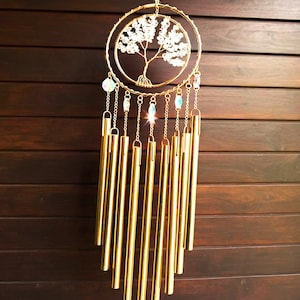 Atrapasueños de cristal con forma de árbol de la vida en cuarzo transparente, atrapasoles para ventana, campanillas de viento para interiores y exteriores, decoración para meditación, prisma arcoíris