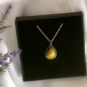 Tiger&#39;s Eye Crystal Necklace, Gift for Her, Healing Crystal Necklace, Tiger Eye, Girlfriend Gift, Healing Crystals, Bridesmaid Crystal Gift