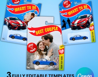 Toy car packaging, Toy Car Packaging Template, Couple Toy Car Packaging, Printable Love Car Toy Gift,  Toy Car Surprise Gift, Canva Editable