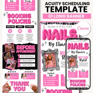 Nail Tech Acuity Scheduling Template Acuity Nail Booking Site Nail Acuity Nail Website Acuity Template Site Nail Canva Editable Acuity Nail