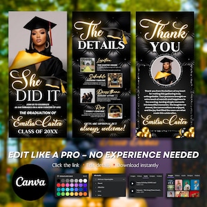 Black and Gold Luxury Graduation Digital Invitation, Graduation Party, Graduation Ceremony, For Boys and Girls, For men and women Graduation Flyer | Customizable DIY Invitation Flyer | Graduation Invitation Flyer | Social Media Flyer | Simplistic | Class of 2025 Digital Graduation Invitation, Graduation Party, Graduation Invitation, Congrats to the Grad flyer, Class of 2025 flyer, Grad Announcement