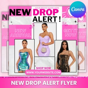 New Arrivals Flyer, New Collection Flyer, Boutique Sale Flyer, Clothing Flyer, Shop Now Flyer, Social Media Template, Canva Editable